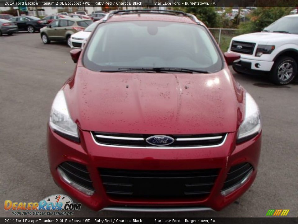 2014 Ford Escape Titanium 2.0L EcoBoost 4WD Ruby Red / Charcoal Black Photo #2