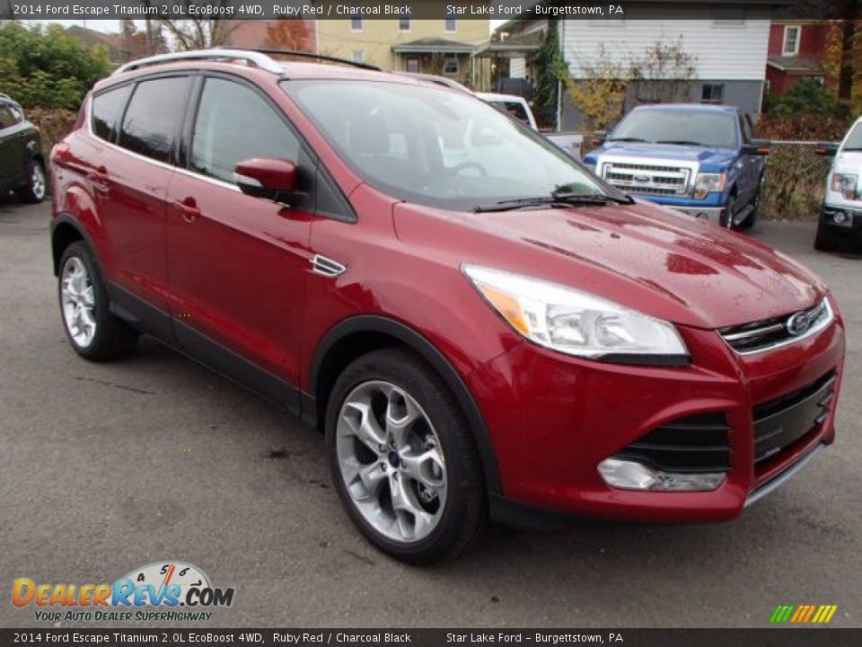 Front 3/4 View of 2014 Ford Escape Titanium 2.0L EcoBoost 4WD Photo #3