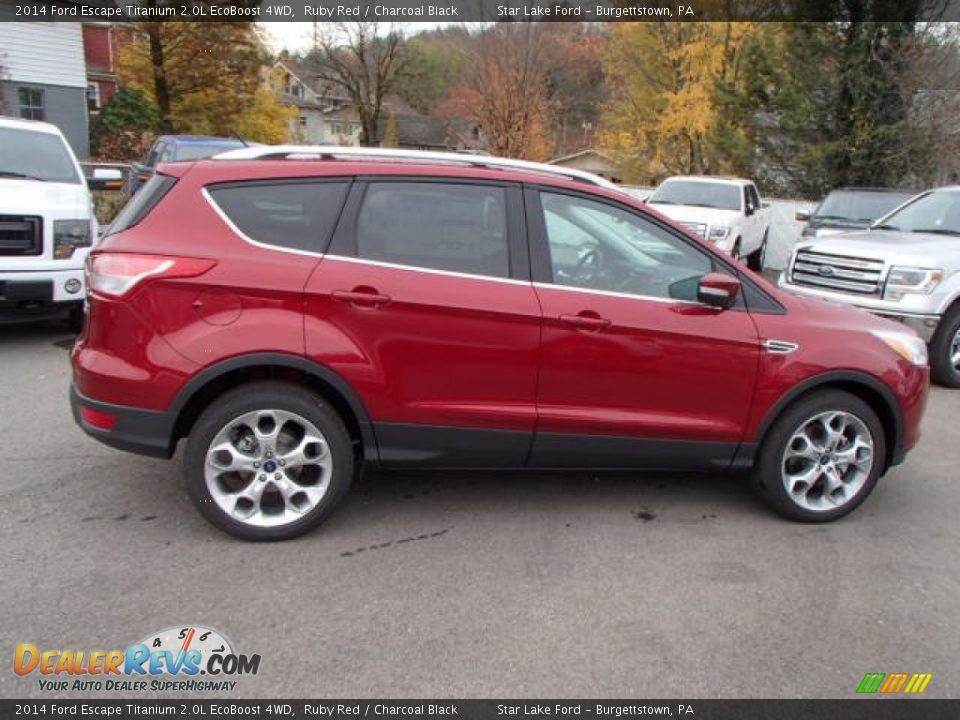 2014 Ford Escape Titanium 2.0L EcoBoost 4WD Ruby Red / Charcoal Black Photo #4