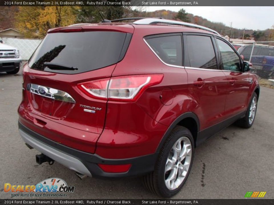 2014 Ford Escape Titanium 2.0L EcoBoost 4WD Ruby Red / Charcoal Black Photo #5