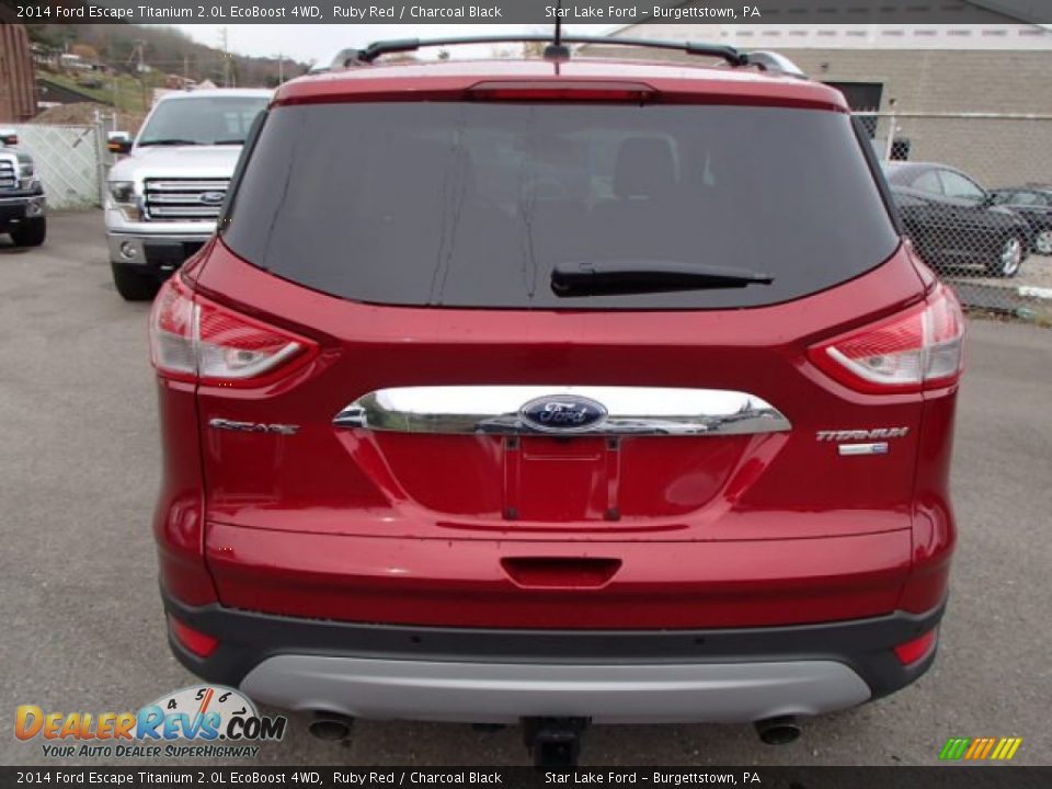 2014 Ford Escape Titanium 2.0L EcoBoost 4WD Ruby Red / Charcoal Black Photo #6