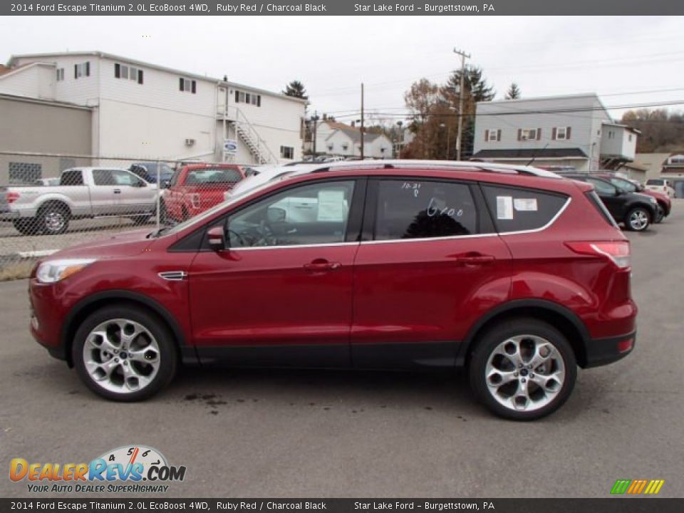 2014 Ford Escape Titanium 2.0L EcoBoost 4WD Ruby Red / Charcoal Black Photo #8