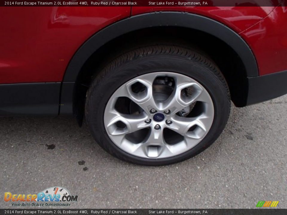2014 Ford Escape Titanium 2.0L EcoBoost 4WD Ruby Red / Charcoal Black Photo #9