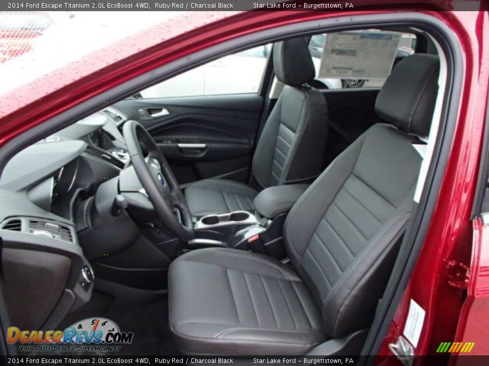 2014 Ford Escape Titanium 2.0L EcoBoost 4WD Ruby Red / Charcoal Black Photo #10