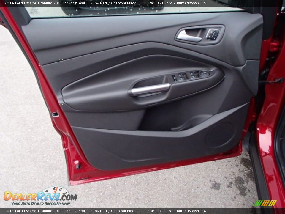 2014 Ford Escape Titanium 2.0L EcoBoost 4WD Ruby Red / Charcoal Black Photo #11
