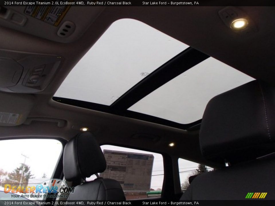 2014 Ford Escape Titanium 2.0L EcoBoost 4WD Ruby Red / Charcoal Black Photo #17