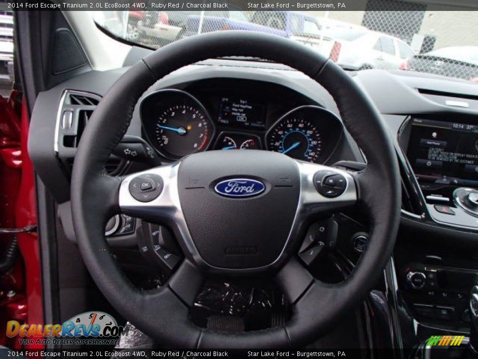 2014 Ford Escape Titanium 2.0L EcoBoost 4WD Ruby Red / Charcoal Black Photo #22