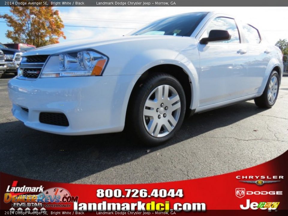 2014 Dodge Avenger SE Bright White / Black Photo #1