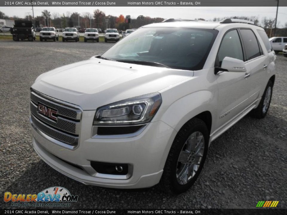 2014 GMC Acadia Denali White Diamond Tricoat / Cocoa Dune Photo #3