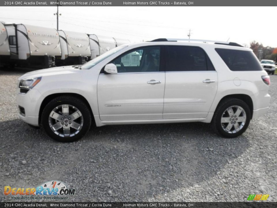 2014 GMC Acadia Denali White Diamond Tricoat / Cocoa Dune Photo #4