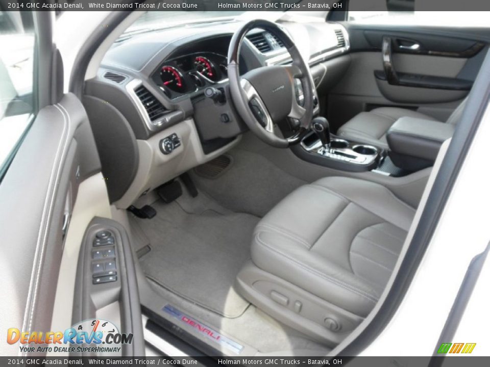 2014 GMC Acadia Denali White Diamond Tricoat / Cocoa Dune Photo #5