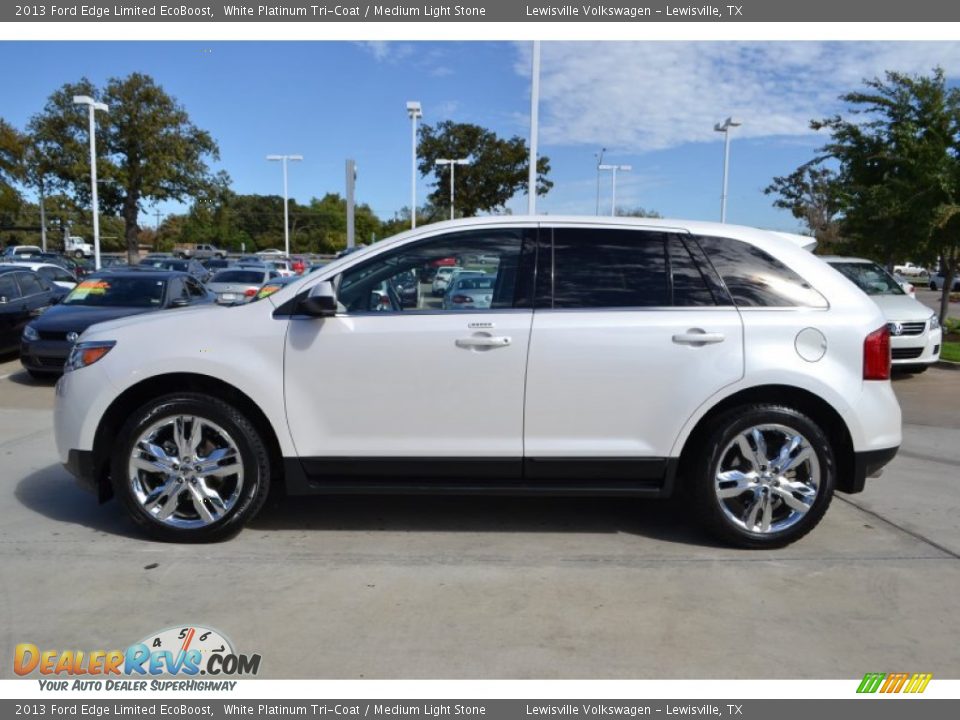 2013 Ford Edge Limited EcoBoost White Platinum Tri-Coat / Medium Light Stone Photo #2