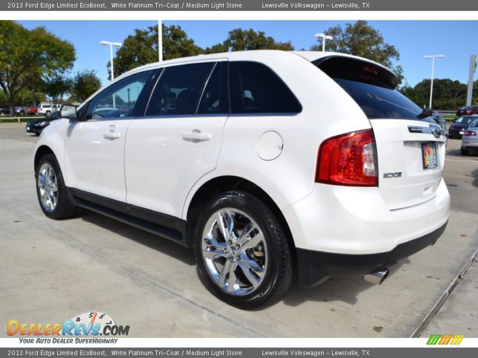 2013 Ford Edge Limited EcoBoost White Platinum Tri-Coat / Medium Light Stone Photo #3