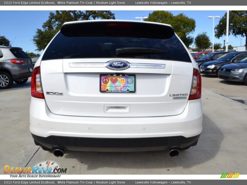 2013 Ford Edge Limited EcoBoost White Platinum Tri-Coat / Medium Light Stone Photo #4