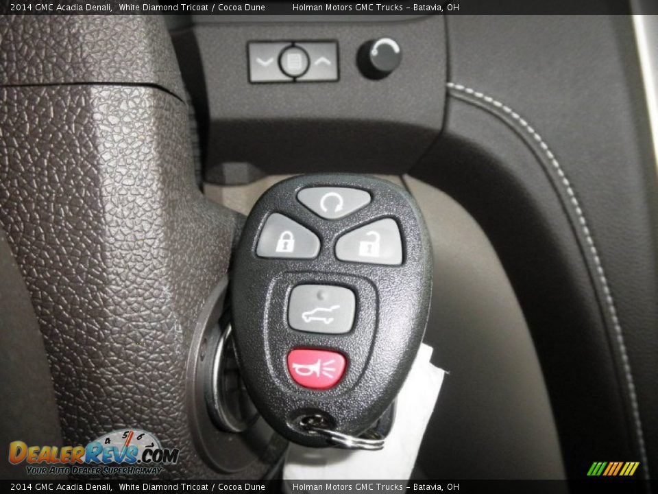2014 GMC Acadia Denali White Diamond Tricoat / Cocoa Dune Photo #14