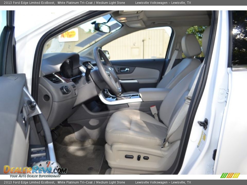 2013 Ford Edge Limited EcoBoost White Platinum Tri-Coat / Medium Light Stone Photo #9