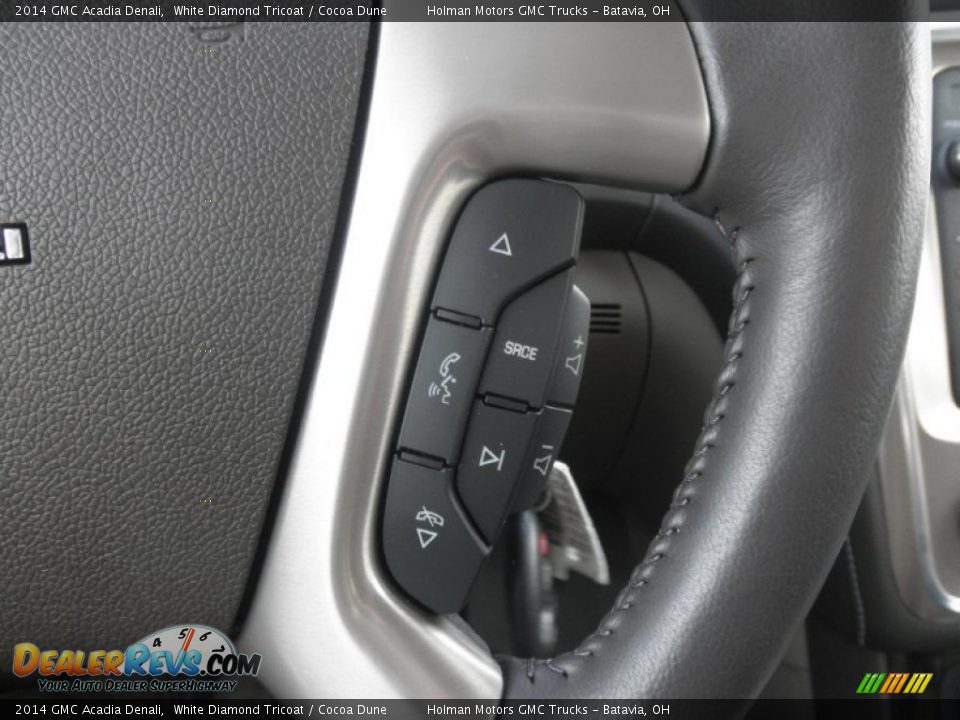 2014 GMC Acadia Denali White Diamond Tricoat / Cocoa Dune Photo #15