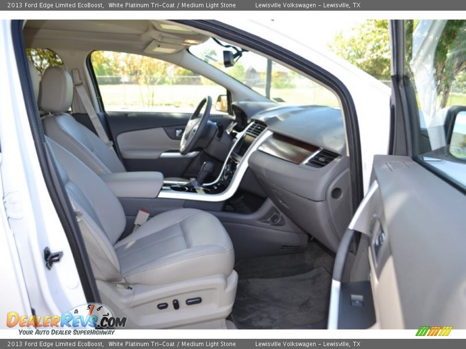 2013 Ford Edge Limited EcoBoost White Platinum Tri-Coat / Medium Light Stone Photo #10