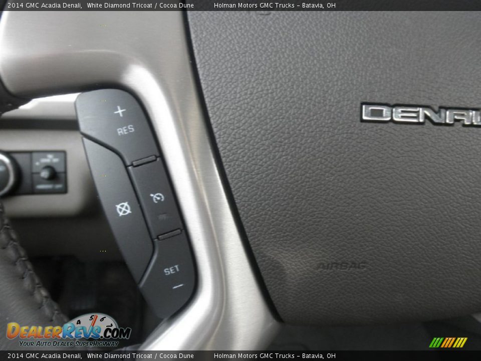 2014 GMC Acadia Denali White Diamond Tricoat / Cocoa Dune Photo #16