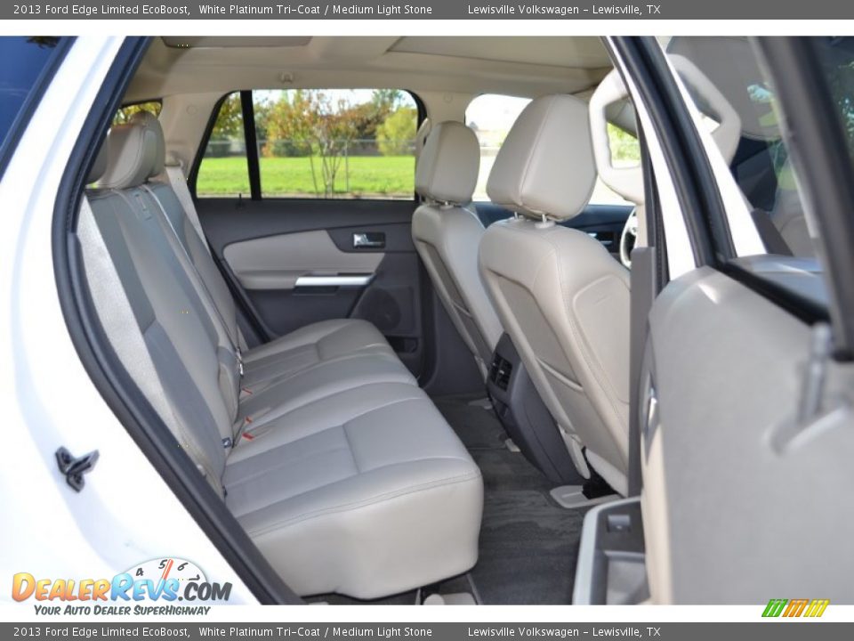 2013 Ford Edge Limited EcoBoost White Platinum Tri-Coat / Medium Light Stone Photo #11