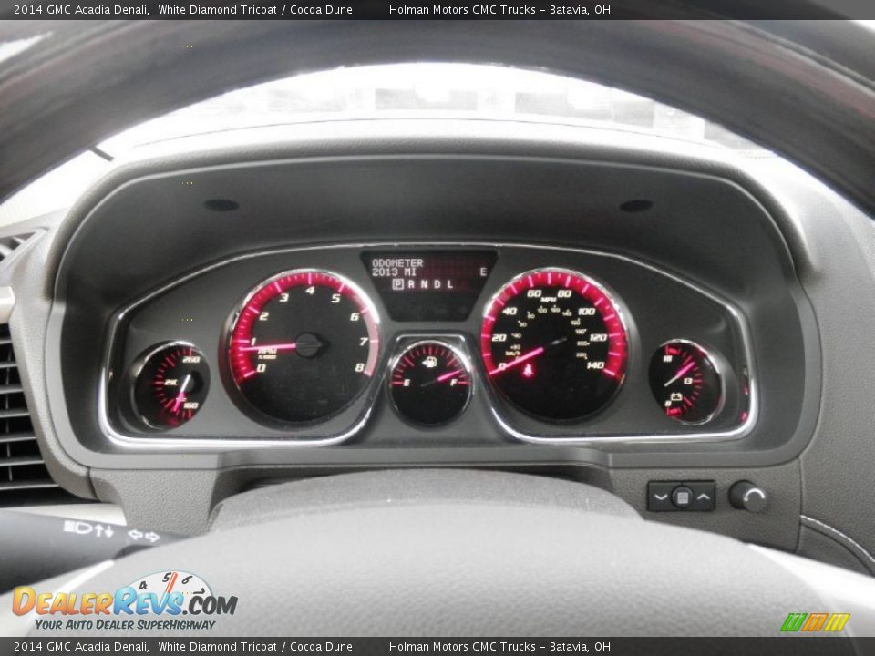 2014 GMC Acadia Denali White Diamond Tricoat / Cocoa Dune Photo #17