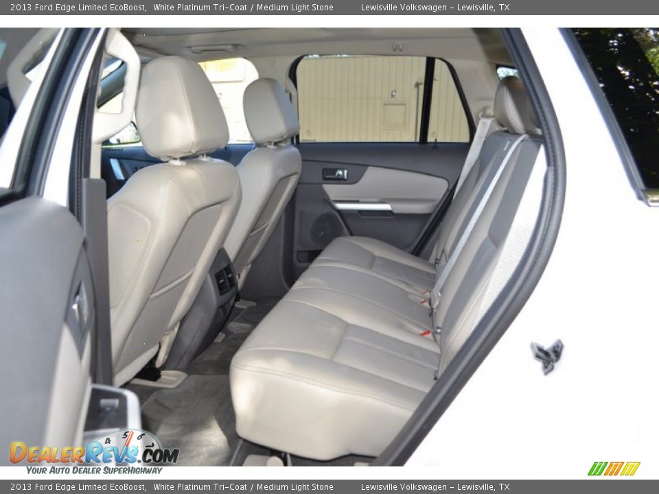 2013 Ford Edge Limited EcoBoost White Platinum Tri-Coat / Medium Light Stone Photo #12