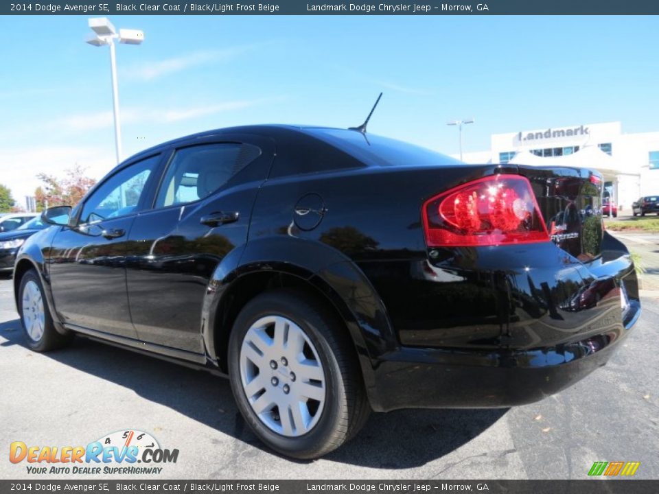 2014 Dodge Avenger SE Black Clear Coat / Black/Light Frost Beige Photo #2