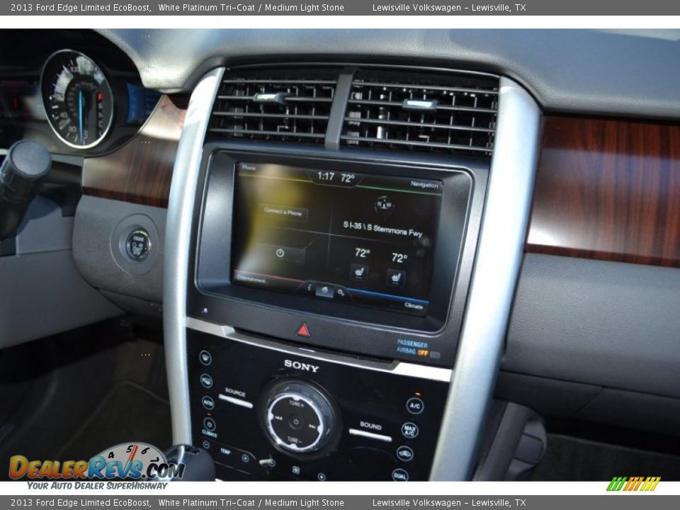 2013 Ford Edge Limited EcoBoost White Platinum Tri-Coat / Medium Light Stone Photo #17