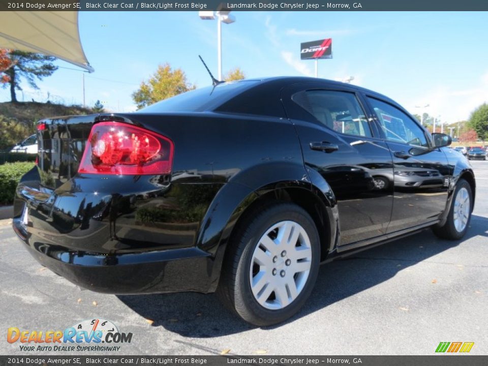 2014 Dodge Avenger SE Black Clear Coat / Black/Light Frost Beige Photo #3