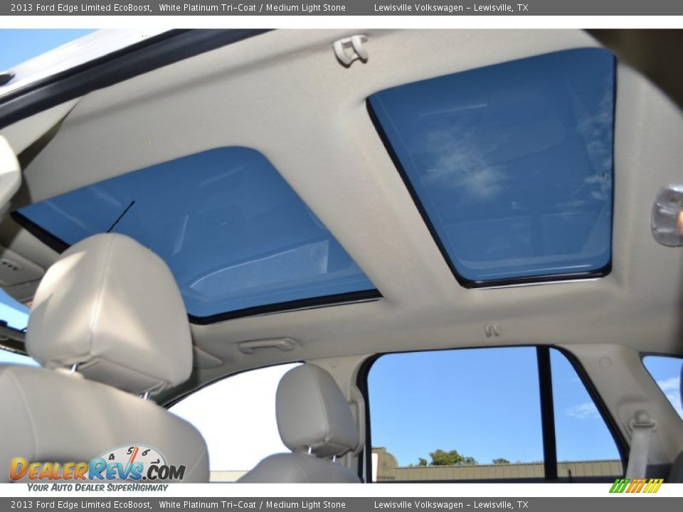 2013 Ford Edge Limited EcoBoost White Platinum Tri-Coat / Medium Light Stone Photo #19