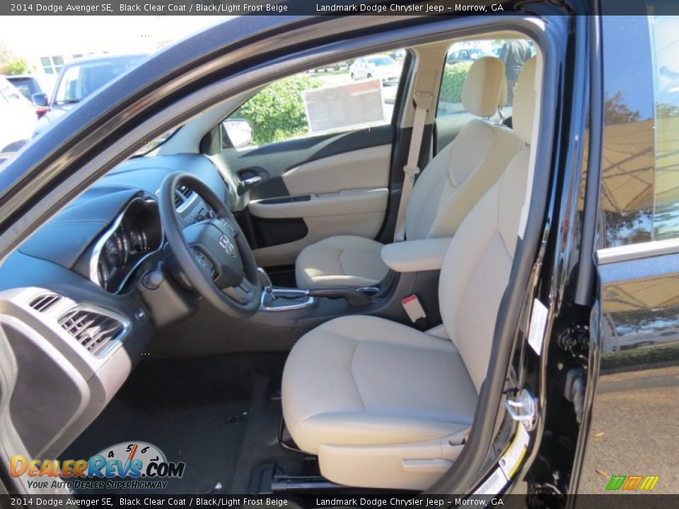 2014 Dodge Avenger SE Black Clear Coat / Black/Light Frost Beige Photo #6