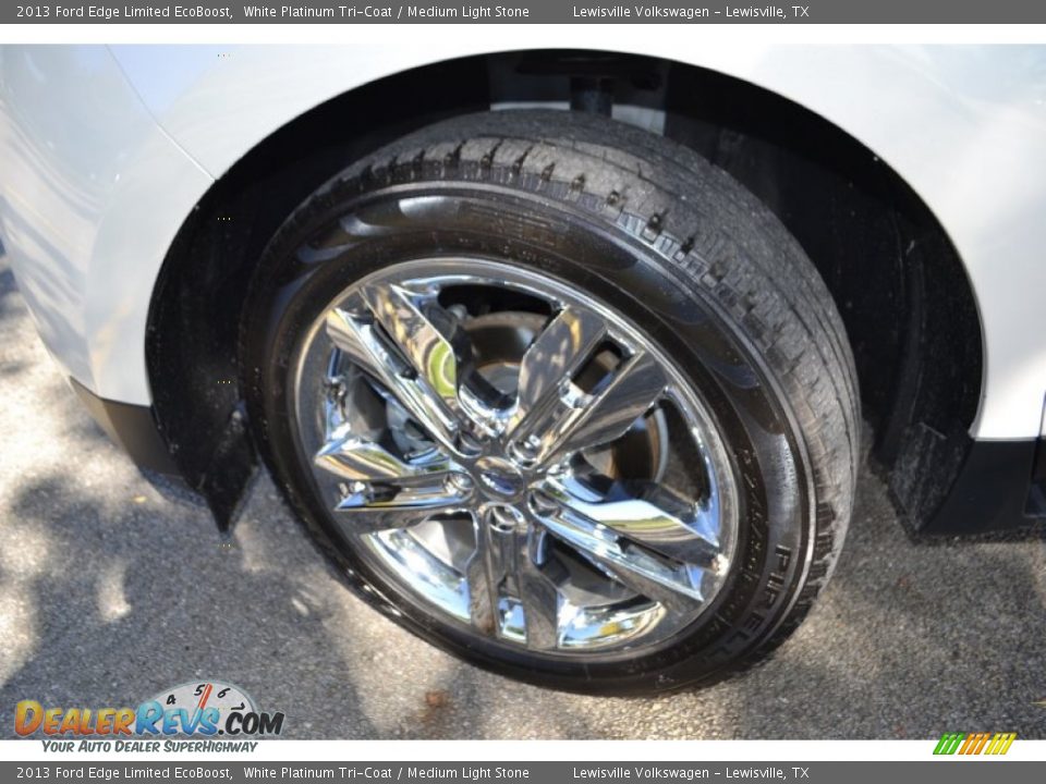 2013 Ford Edge Limited EcoBoost White Platinum Tri-Coat / Medium Light Stone Photo #22