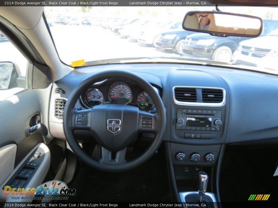 2014 Dodge Avenger SE Black Clear Coat / Black/Light Frost Beige Photo #8