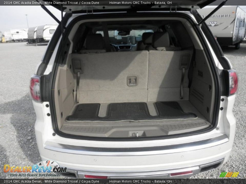 2014 GMC Acadia Denali White Diamond Tricoat / Cocoa Dune Photo #28