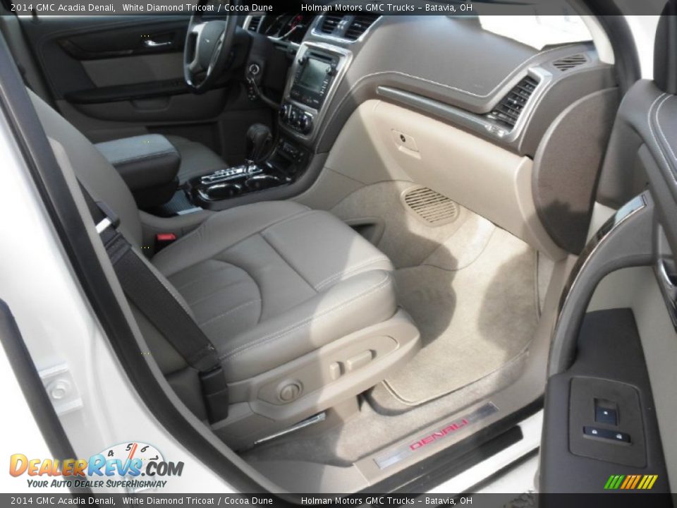 2014 GMC Acadia Denali White Diamond Tricoat / Cocoa Dune Photo #34