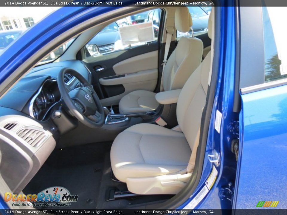 2014 Dodge Avenger SE Blue Streak Pearl / Black/Light Frost Beige Photo #6
