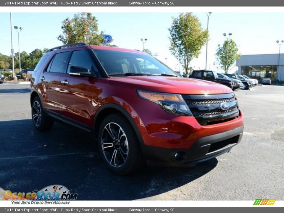 2014 Ford Explorer Sport 4WD Ruby Red / Sport Charcoal Black Photo #3