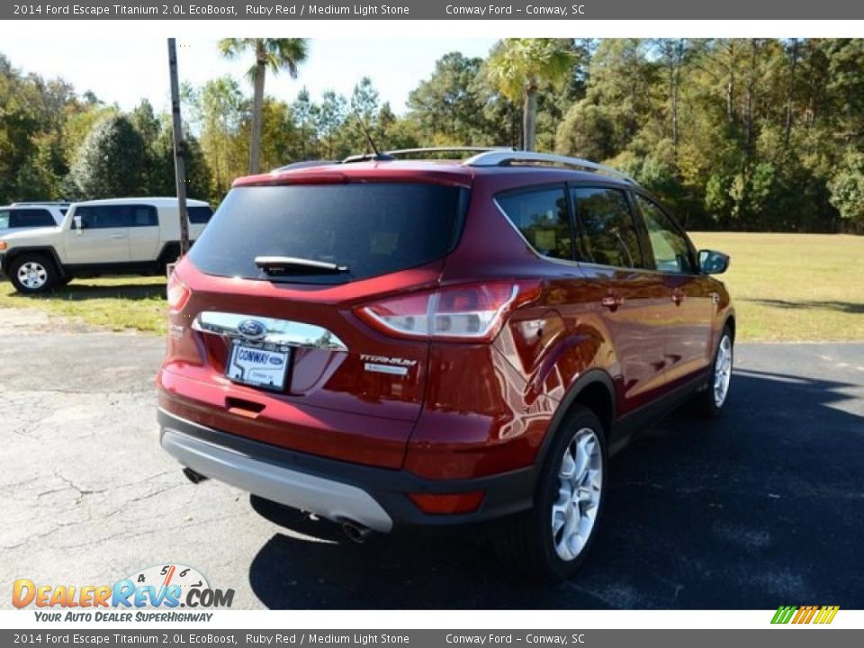 2014 Ford Escape Titanium 2.0L EcoBoost Ruby Red / Medium Light Stone Photo #5