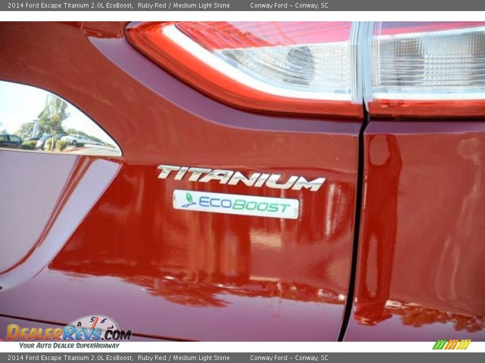 2014 Ford Escape Titanium 2.0L EcoBoost Ruby Red / Medium Light Stone Photo #6