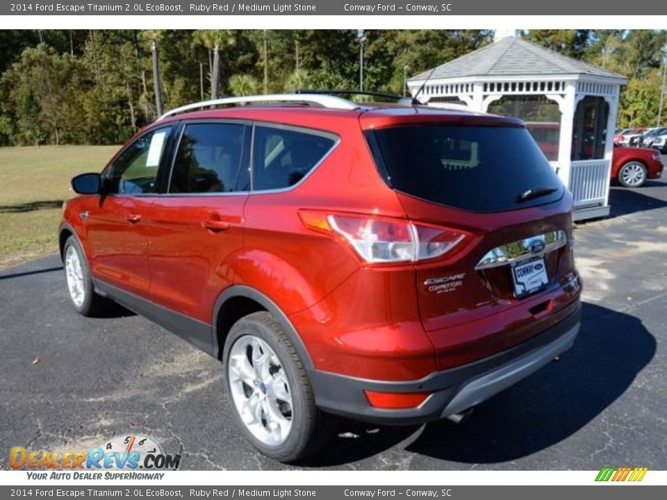 2014 Ford Escape Titanium 2.0L EcoBoost Ruby Red / Medium Light Stone Photo #8