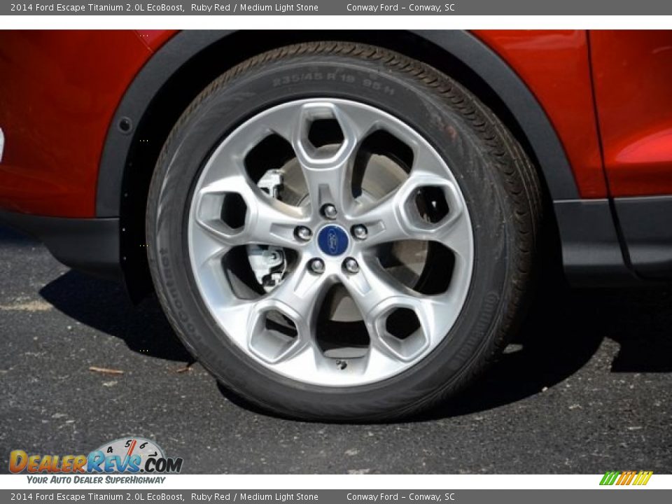 2014 Ford Escape Titanium 2.0L EcoBoost Ruby Red / Medium Light Stone Photo #10
