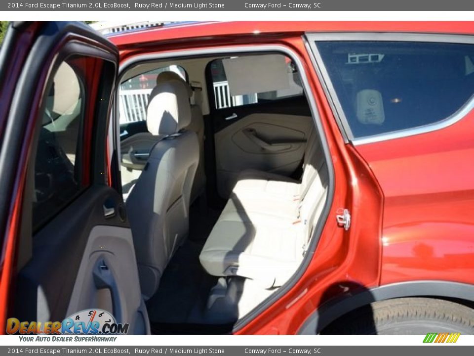 2014 Ford Escape Titanium 2.0L EcoBoost Ruby Red / Medium Light Stone Photo #12