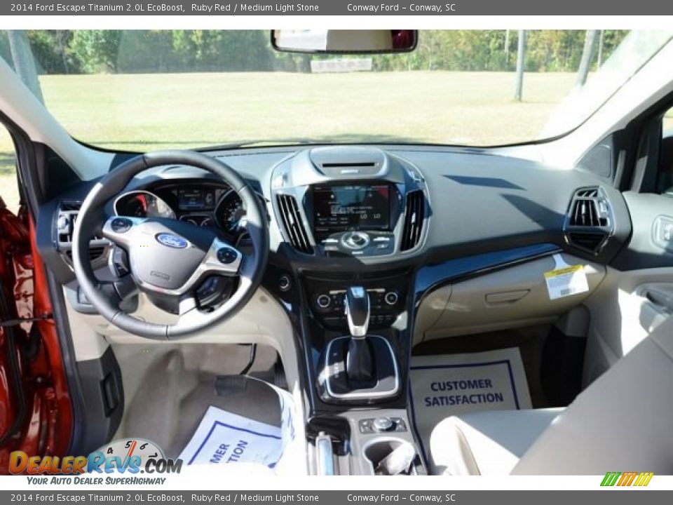 2014 Ford Escape Titanium 2.0L EcoBoost Ruby Red / Medium Light Stone Photo #14
