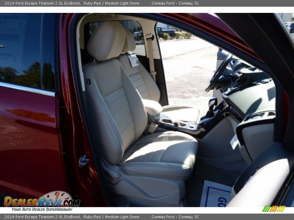 2014 Ford Escape Titanium 2.0L EcoBoost Ruby Red / Medium Light Stone Photo #17
