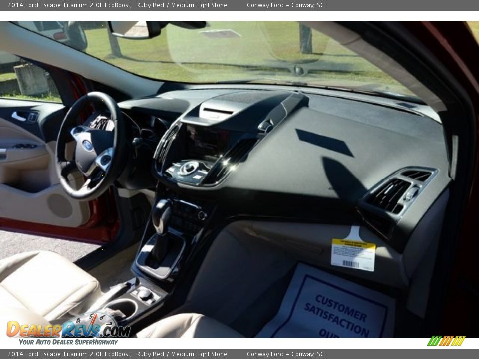 2014 Ford Escape Titanium 2.0L EcoBoost Ruby Red / Medium Light Stone Photo #18