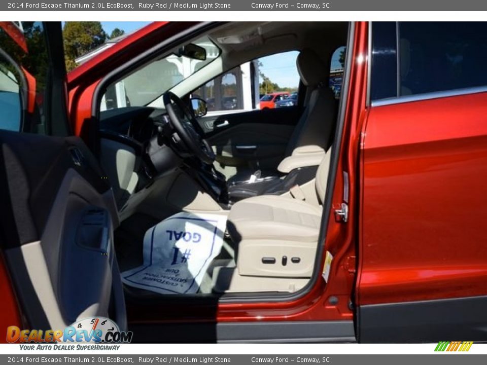 2014 Ford Escape Titanium 2.0L EcoBoost Ruby Red / Medium Light Stone Photo #19