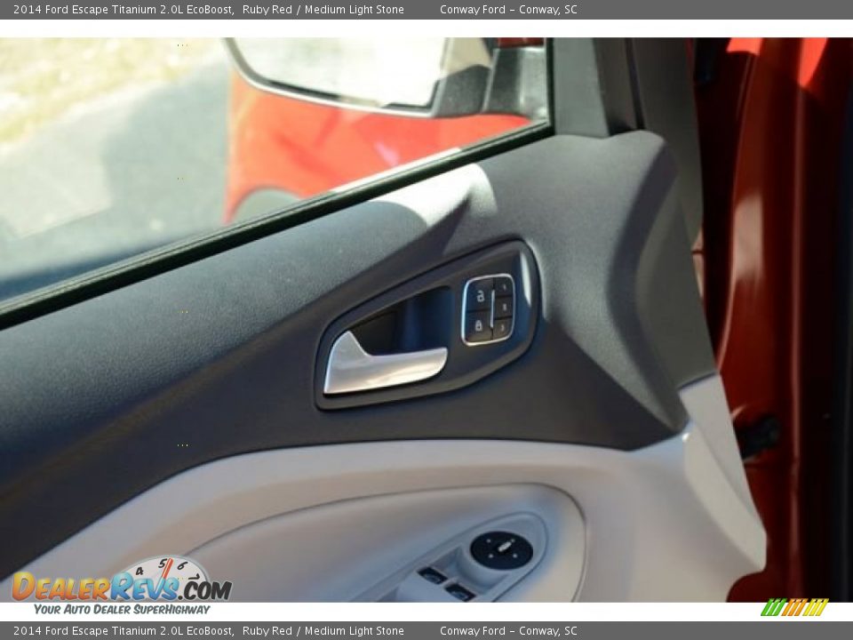 2014 Ford Escape Titanium 2.0L EcoBoost Ruby Red / Medium Light Stone Photo #21