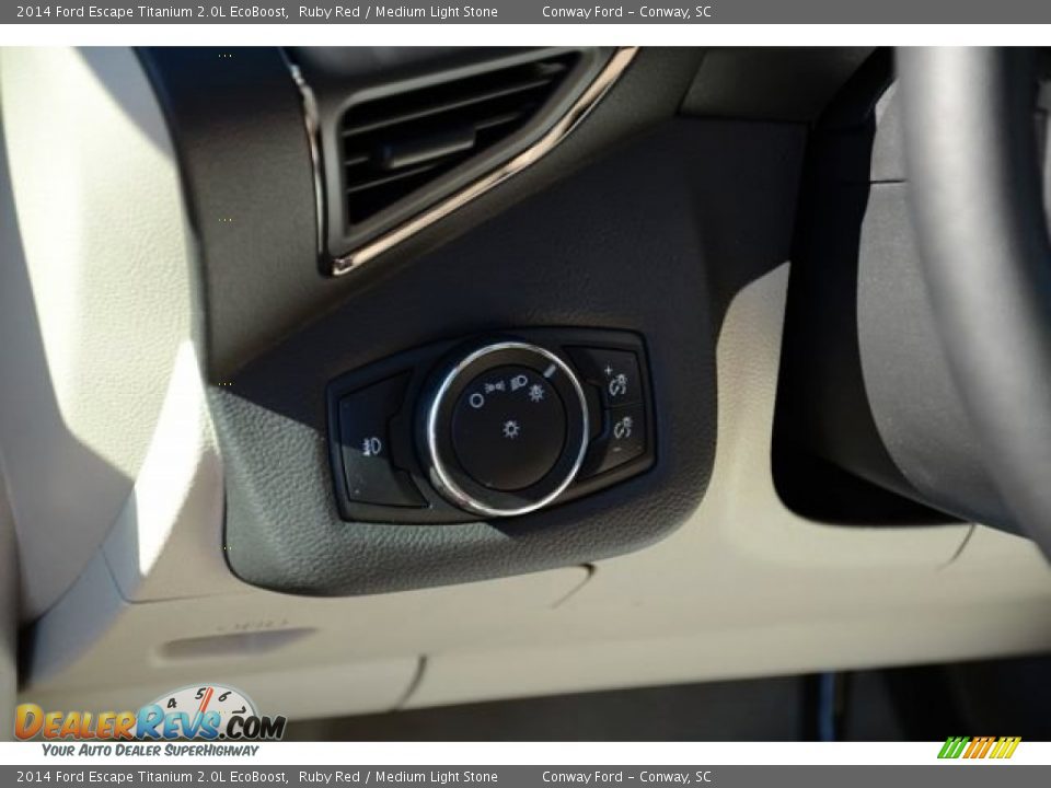 2014 Ford Escape Titanium 2.0L EcoBoost Ruby Red / Medium Light Stone Photo #22