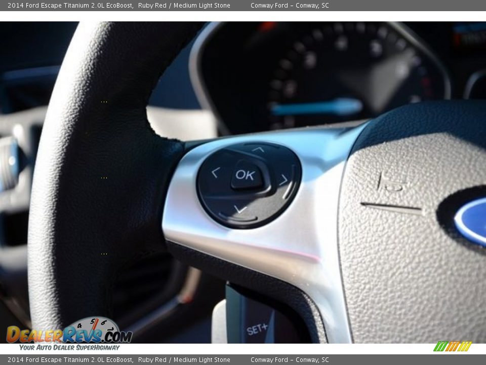 2014 Ford Escape Titanium 2.0L EcoBoost Ruby Red / Medium Light Stone Photo #24