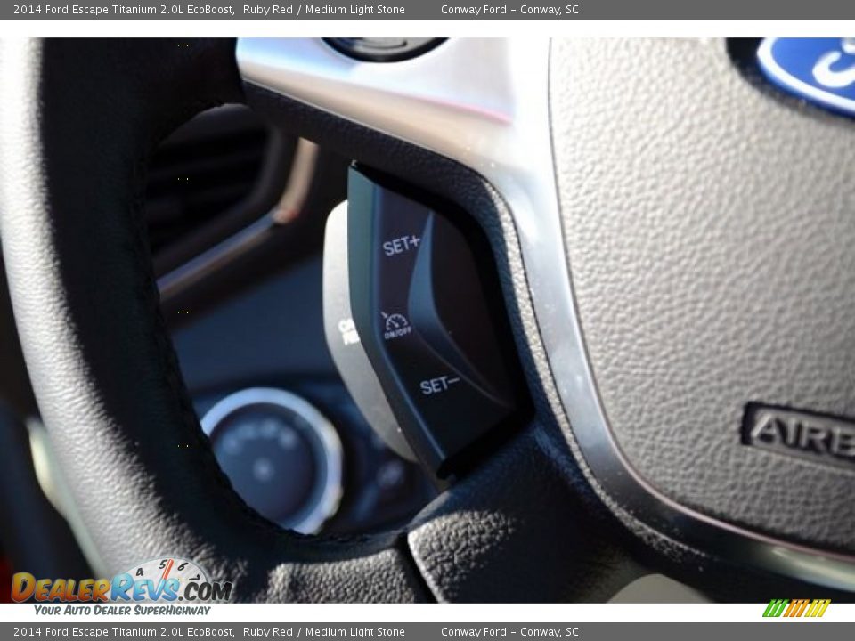2014 Ford Escape Titanium 2.0L EcoBoost Ruby Red / Medium Light Stone Photo #25